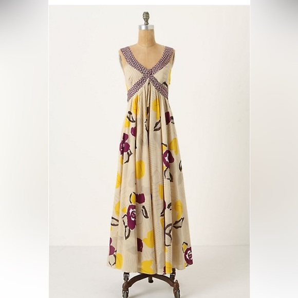 Updated measurements Anthropologie, Botanical Crossway Dress - Picture 1 of 10